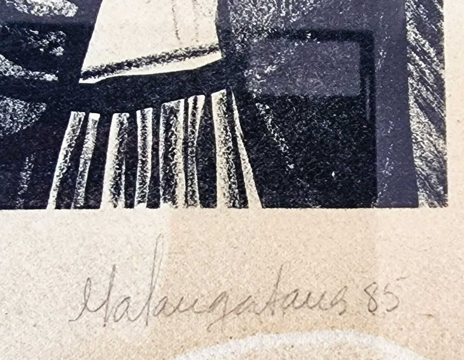 Malangatana - Tinta da China sobre papel 1985