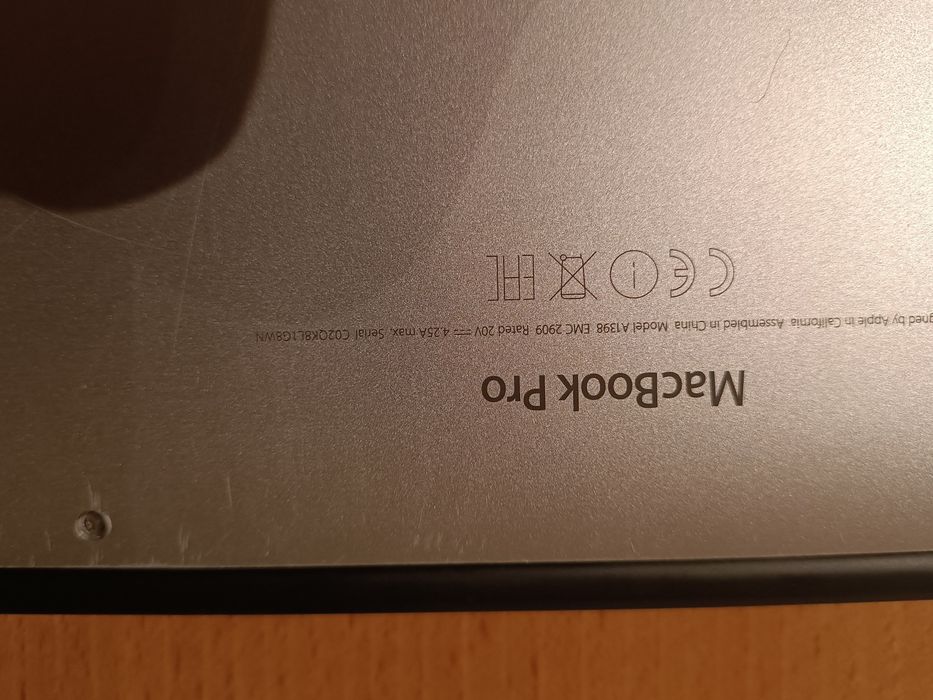 MacBook pro retina modelo A1398