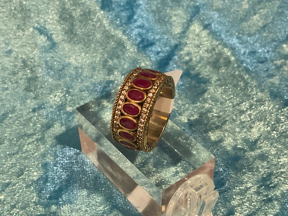 Anel aliança prata 925 banho ouro t,18
