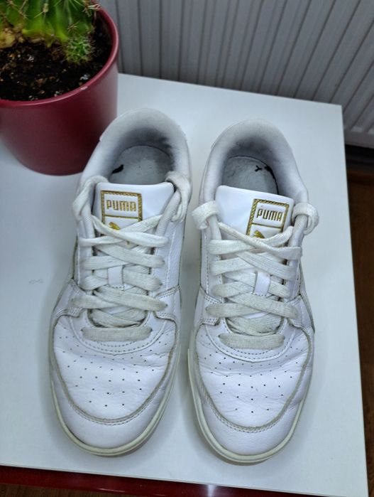 Skórzane sneakersy Puma CA Pro Classic Białe/Złote Rozm. 39 (25 cm)