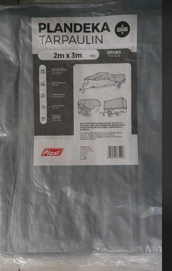 Gruba plandeka 120g srebrna 2 x 3 m