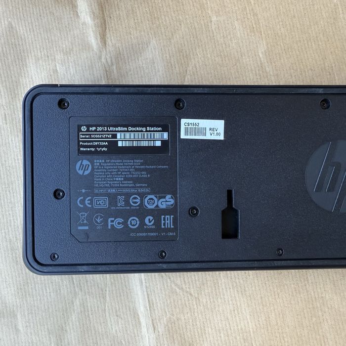Stacja dokująca HP Ultraslim 2013 D9Y32AA - Sprawna, bez zasilacza