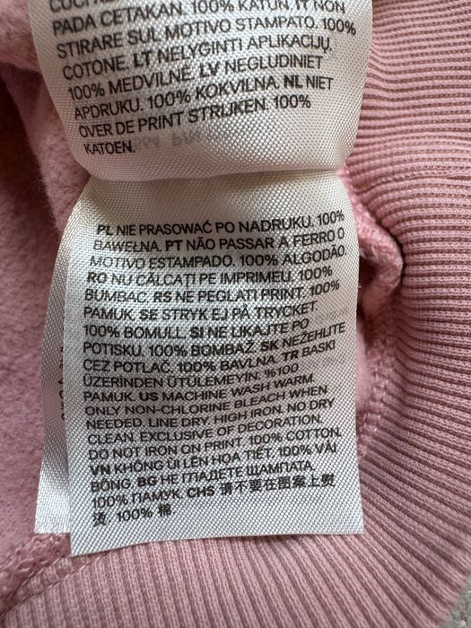 Różowa bluza bawełniana rozmiar 74 H&M