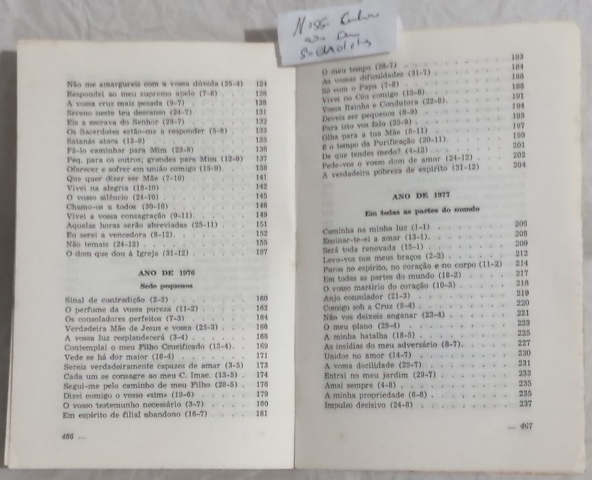 Nossa senhora aos seus sacerdotes