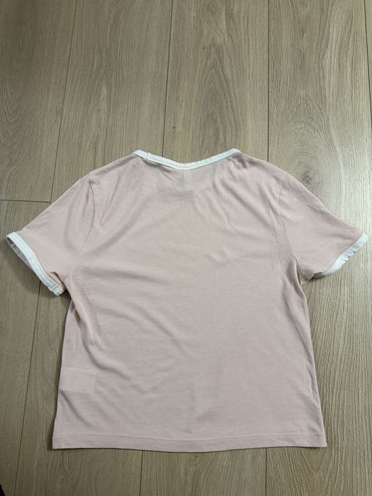 Crop top H&M, krótki tshirt, koszulka, różowa