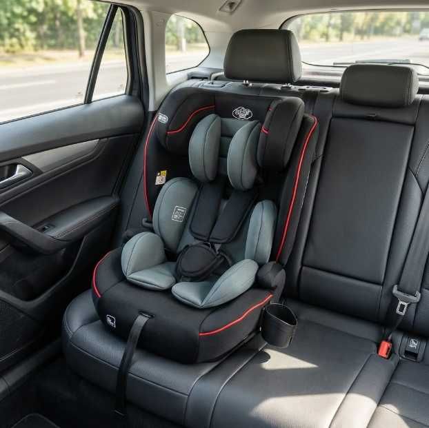 Fotelik Samochodowy 9-36 Kg 76-150 CM Czarny Dla Dziecka + Pojemnik