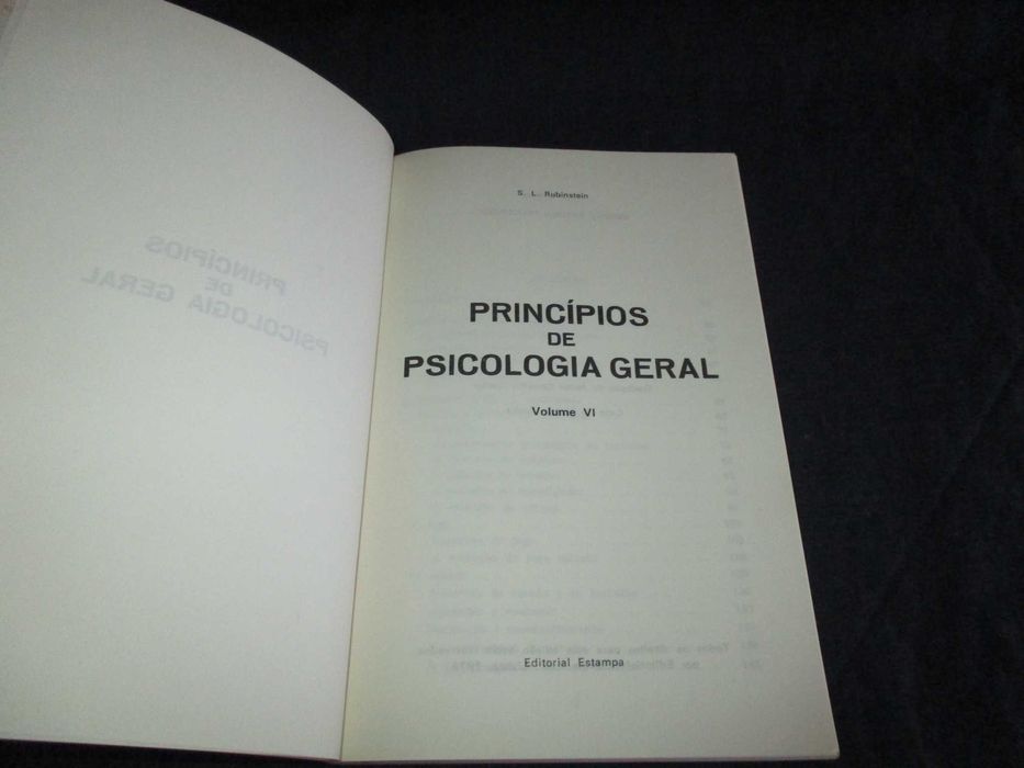 Livro Princípios de Psicologia Geral Rubinstein