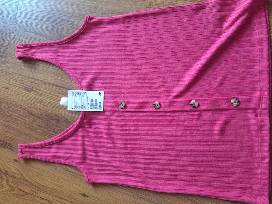 Koszulka różowa prążek H&M nowa z metką