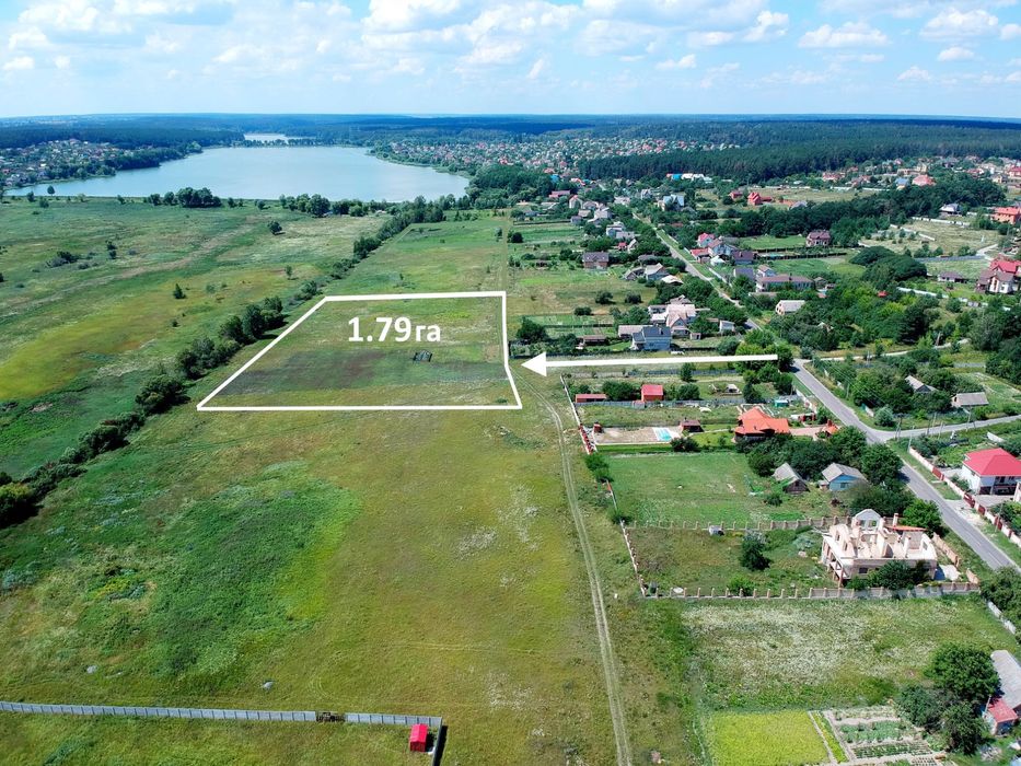 Земельна ділянка 1.8га Михайлівка-Рубежівка Червоний Хутір біля озера