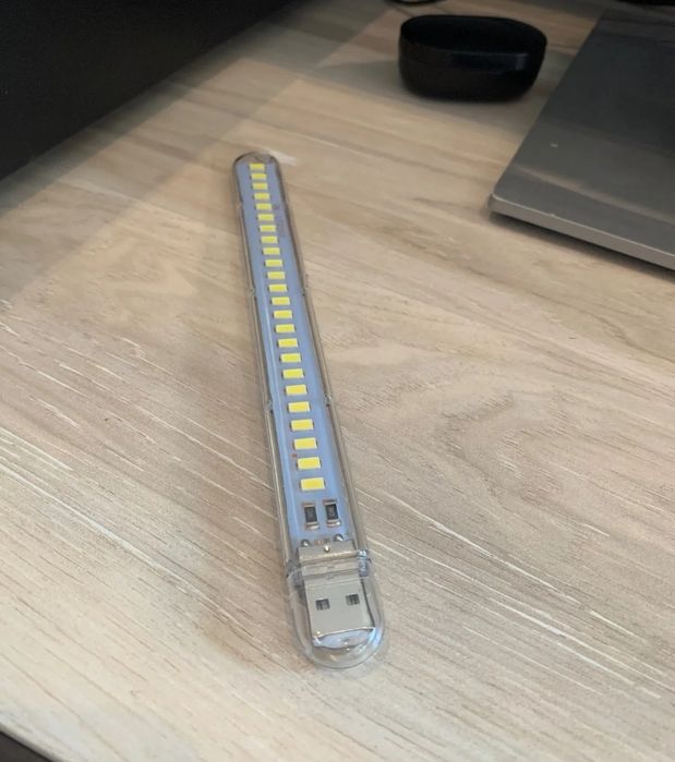 Лампа світлодіодна для повербанка 24 LED USB Холодне світло