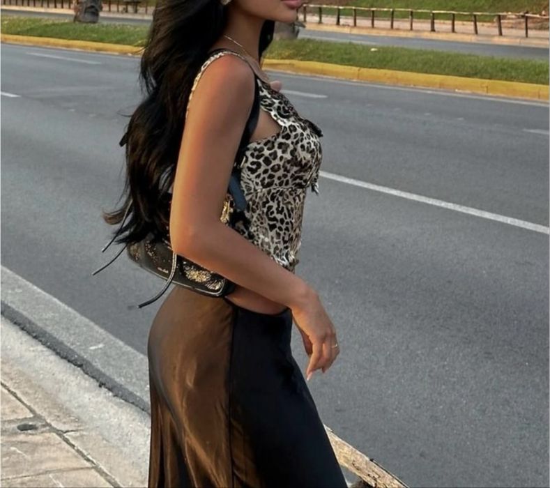 Майка топ zara леопард, мереживо