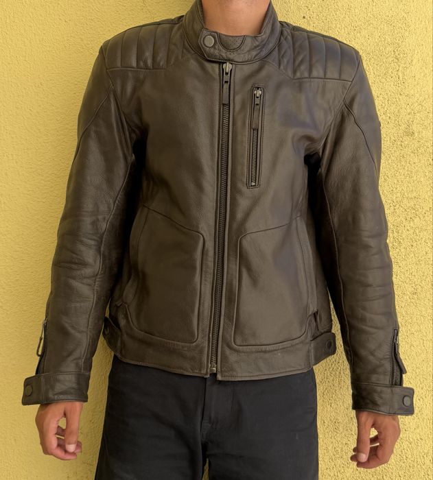 Casaco de mota em pele AlpineStars com proteções