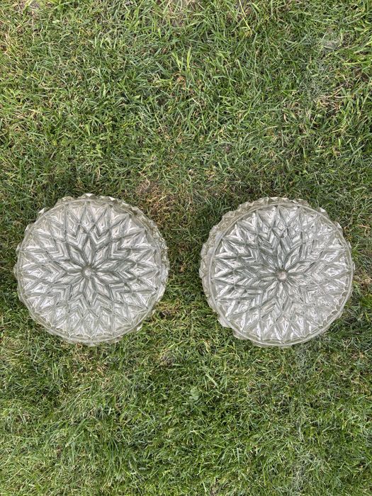 Klosz plafon szklany antyk 2szt