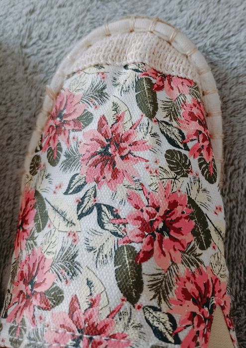 Buty damskie espadryle kwiaty kwiatowe łąka esmara 37 Lidl