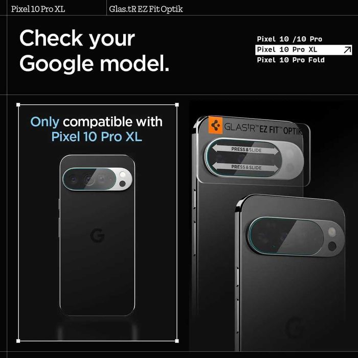 Защитное стекло на камеру Spigen Optik 2-Pack  Google Pixel 10 Pro XL