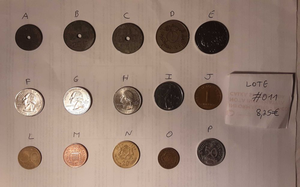 4 lotes de 15 moedas(c)