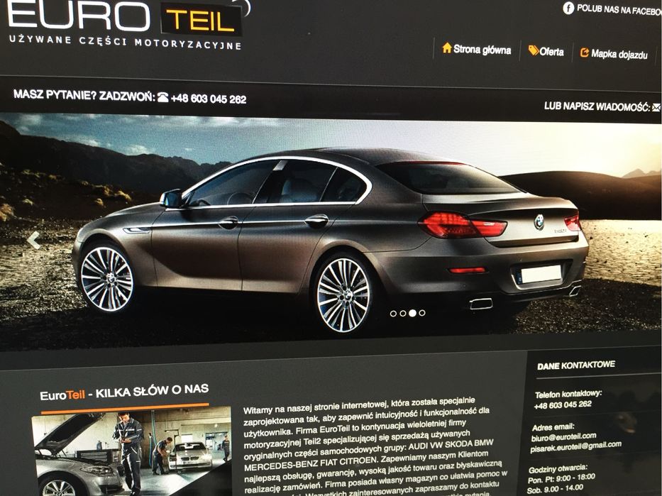 Sprzedam Sklep internetowy E-commerce Allegro NIK EUROTEIL FV23%