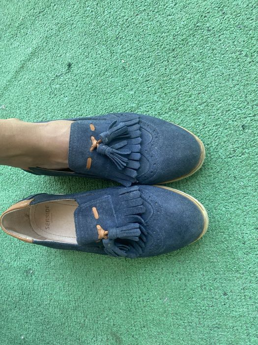 Sapatos de senhora ponteado ingles