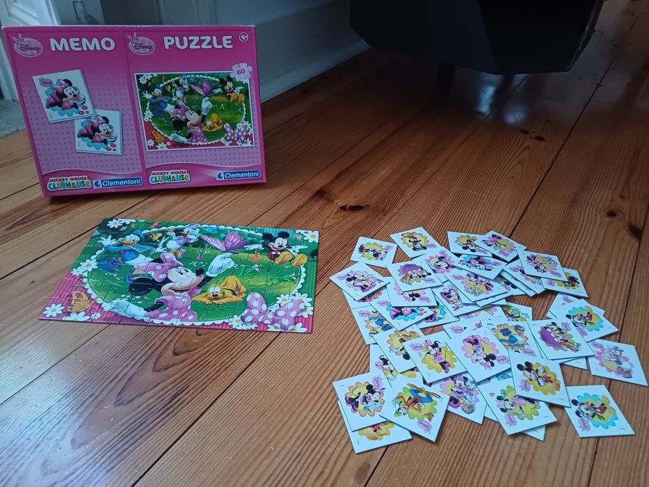 Memo + Puzzle 60 peças da Minnie Mouse da marca Clementoni