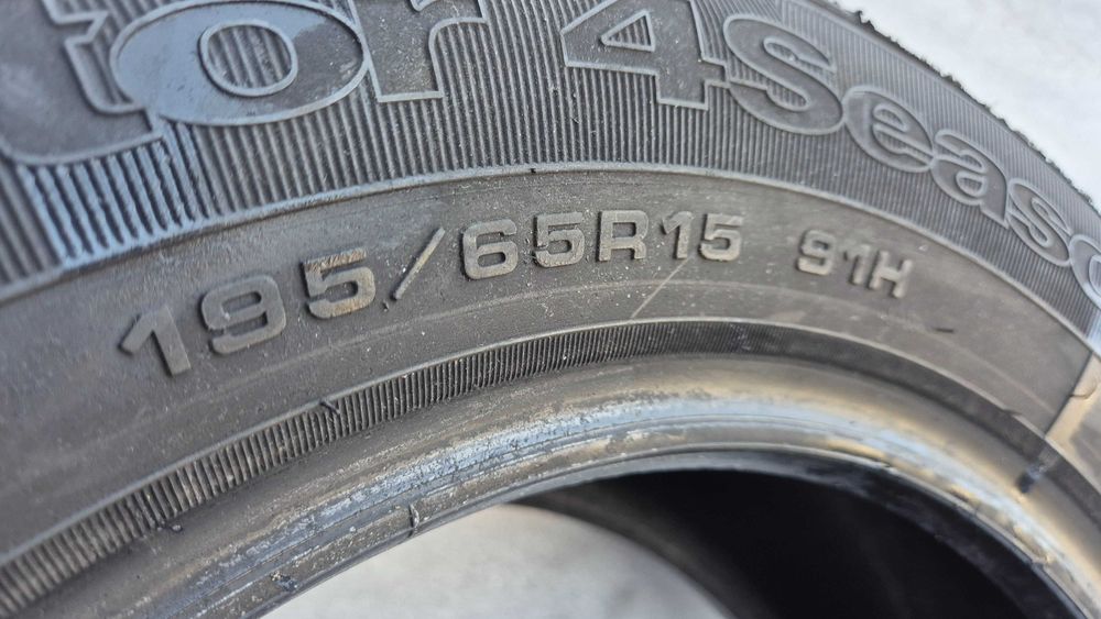Opony Całoroczne 195/65/15 Godyear 2szt 6,5mm