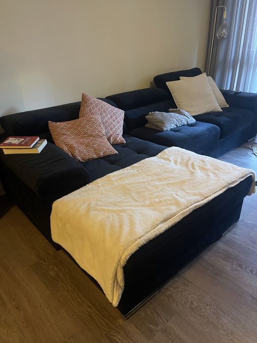Sofa preto, 2,80m