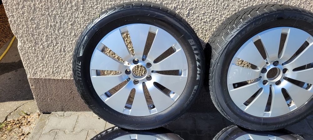 Alufelgi MERCEDES 5X112 z oponami 225/50 R17 czujniki