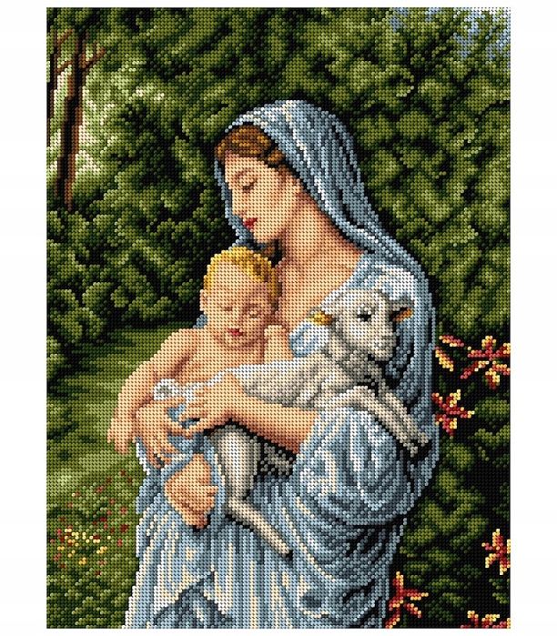 Kanwa z nadrukiem Maryja z dzieciątkiem (8023)