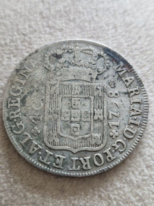 Moeda em prata Cruzado, 400 reis D. Maria I 1798