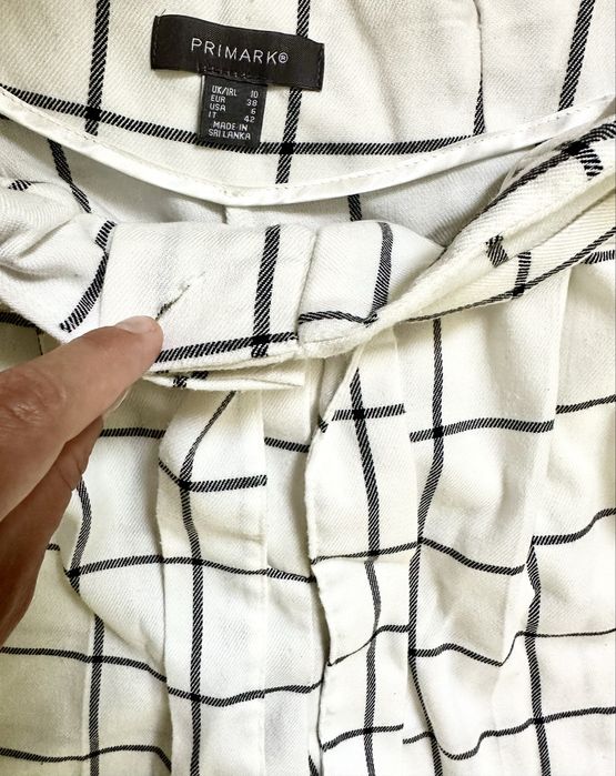 Primark miękkie cudne spodnie w kratę m/38 bdb