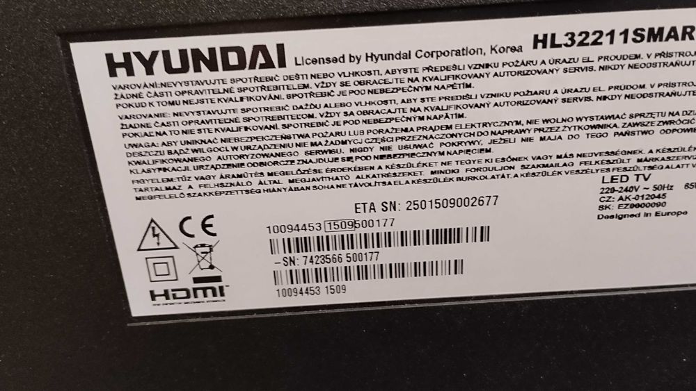 TV   HYUNDI HL32211 smart PILOT