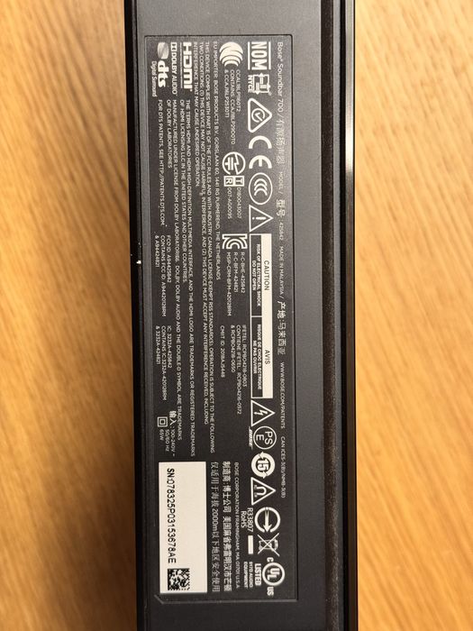 Soundbar 700 Bose + bass module 700