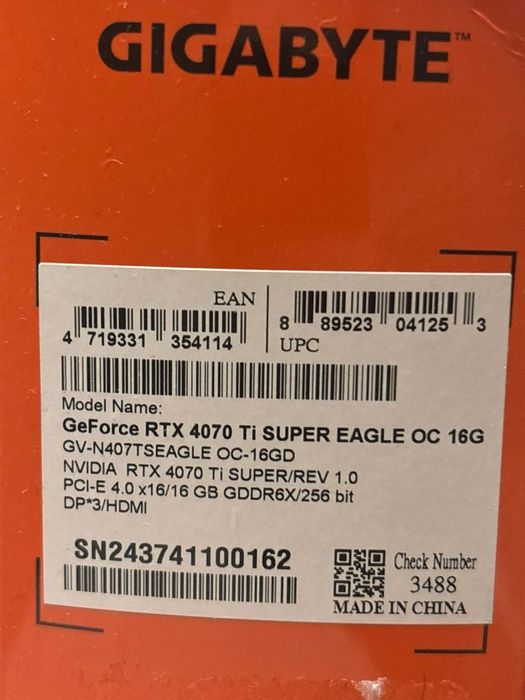 Gigabyte RTX 4070Ti Super 16G Eagle OC