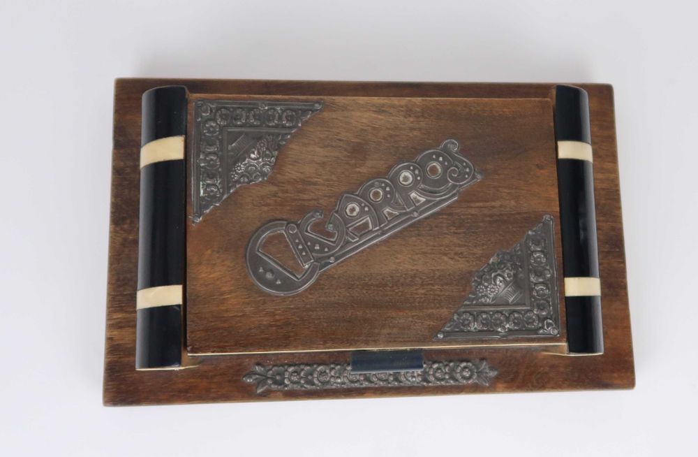 Caixa Cigarreira Art Deco, aplicações prata