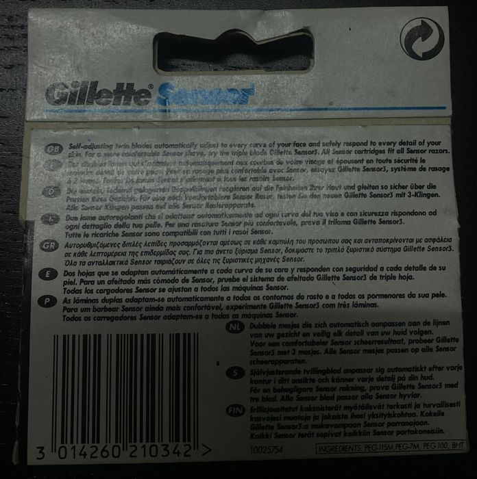 Recargas Gillette Sensor