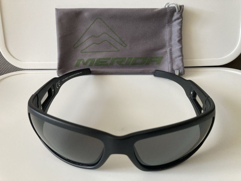 Okulary Sportowe * MERIDA * Model VOGUE * Polaryzacja * Czarne * NOWE W MATERIAŁOWYM WORECZKU