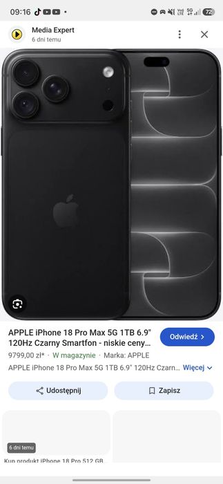 Zbieram na iphone 18 pro max