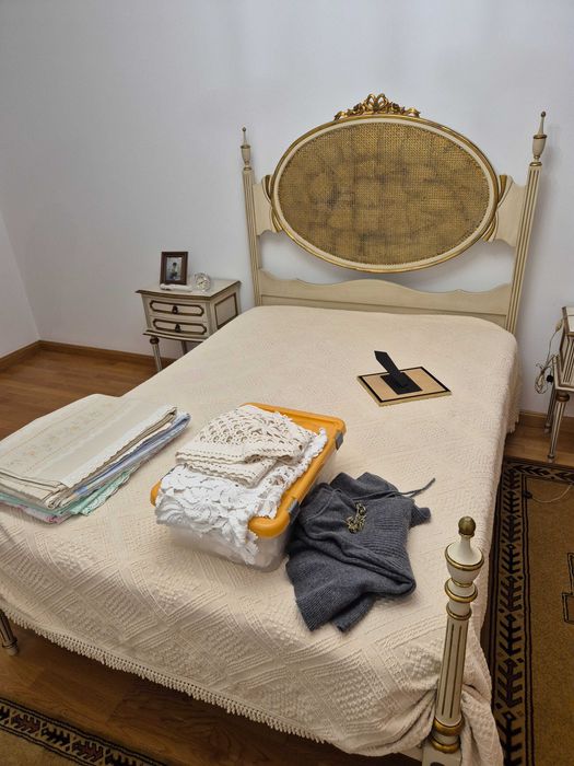 Mobília de Quarto Madeira Pintada, Estilo Louis XVI