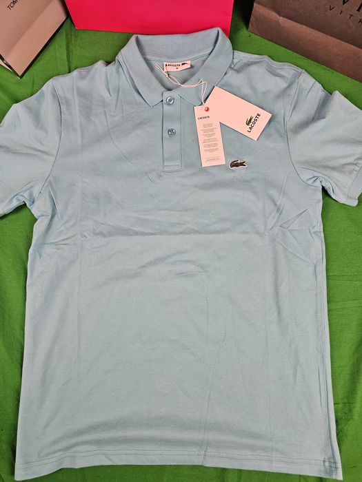 Koszulka męska błękitna polo Lacoste nowość Hit polówka