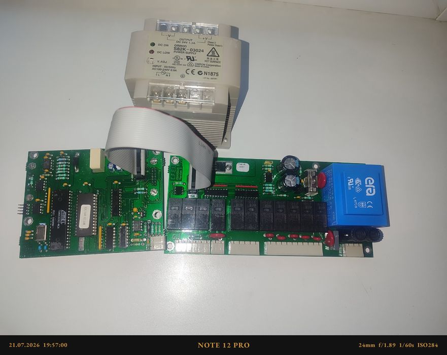 Комплект автоматики GUARDIAN v3 (Плата CPU с ЖК + Плата 10 реле) + БП Omron 24V