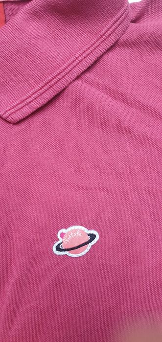 Koszulka polo marki Vistula rozmiar L różowa malinowa