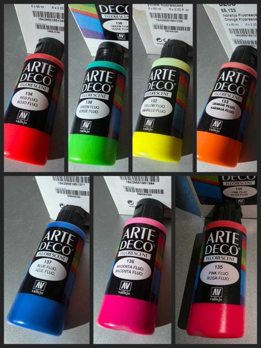 Tintas Vallejo Arte Deco Fluorescent