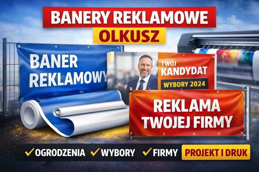 Banery reklamowe Olkusz 1m x 0.5m