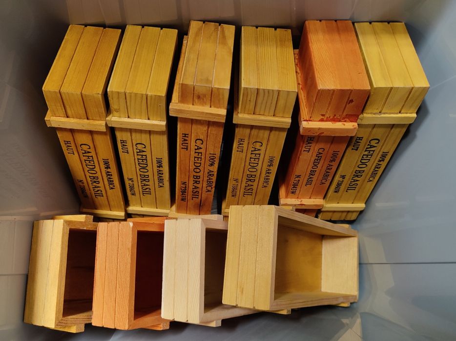 drewniane ozdobne skrzynki 22 x 5 x 8 cm