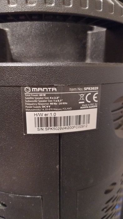 Głośnik Manta Partybox SPK 5029 LED Karaoke Bluetooth