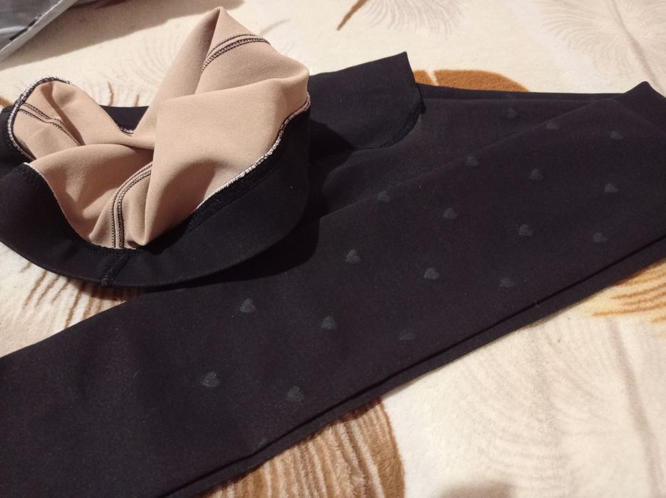 Колготи капронки щільні в сердечко на осінь, бантики, метелики