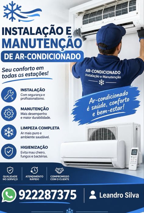 Instalação e manutenção de  Ar-condicionado