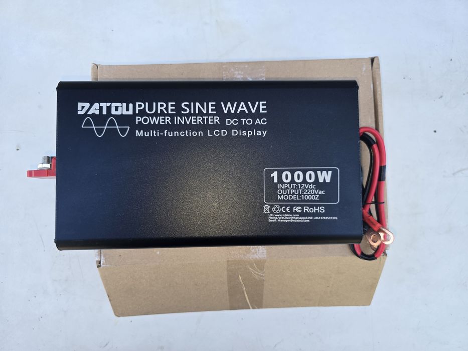 Інвертор Datou 1000W 12-220 DC-AC (чиста синусоїда)