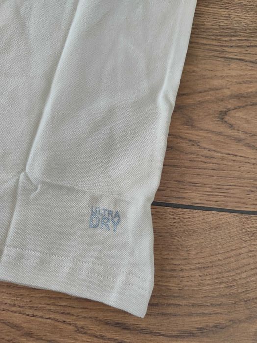 Nowa koszulka męska polo Lacoste M bawełna beżowa