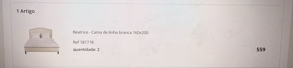 Cama de casal em linho