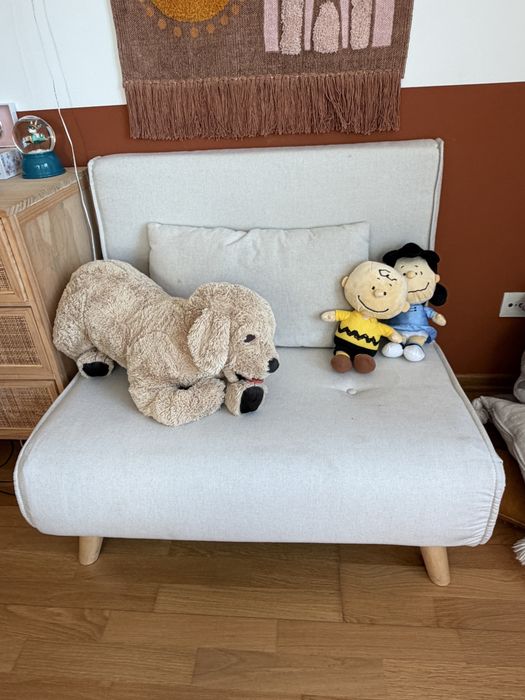 Sofa cama cinza claro